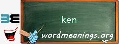 WordMeaning blackboard for ken